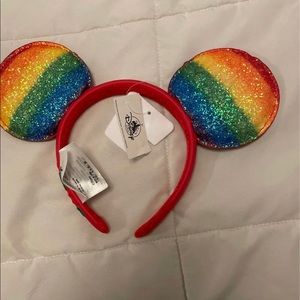Rainbow Minnie ears